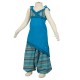 Girl Moroccan trousers stripe turquoise   14years