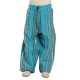 Pantalon rayé indien turquoise