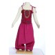 Sarouel robe fille ethnique coton indien rose