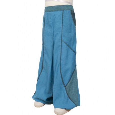 Pantalon garcon bouffant turquoise