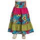 Little girl long skirt bohemian turquoise
