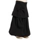 Baggy trousers short skirt black thick cotton