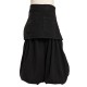 Baggy trousers short skirt black thick cotton