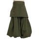 Bombachos mini falda algodon espeso verde caqui