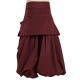 Baggy harem pants skirt dark red thick cotton