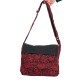 Cotton ethnic bag black and red