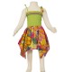 Hippy dress Smock indian cotton lemon and orange