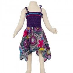 Hippy dress Smock indian cotton purple and turquoise
