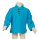 Chemise babacool manches longues unie turquoise