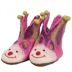 Felt girl slippers pink jocker