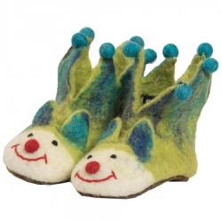 Felt craft slippers lemon green jocker