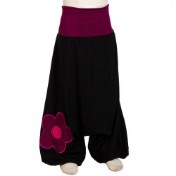 Pantalon afgano chica negro etnico flora 6meses