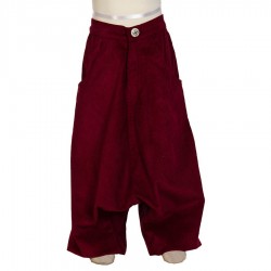 Pantalon afgano etnico invierno terciopelo espeso rojo 10anos