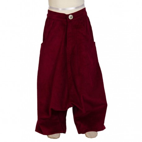 Ethnic afghan trousers winter velvet thick red    6years