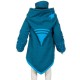 Ethnic girl coat sharp hood petrol blue