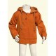 Poncho jumper hood jacket reversible orange