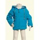 Poncho jumper hood jacket reversible turquoise