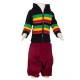 Ethnic afghan trousers winter velvet thick red    2years