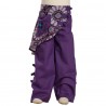 Pantalon ethnique indien surjupe violet