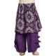 Pantalon ethnique indien surjupe violet