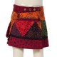 Hippy girl skirt evolutionary orange embroidered star