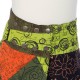Hippy girl skirt evolutionary army green embroidered spiral
