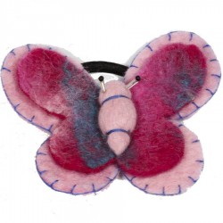 Hair rubber band elastic butterfly pink