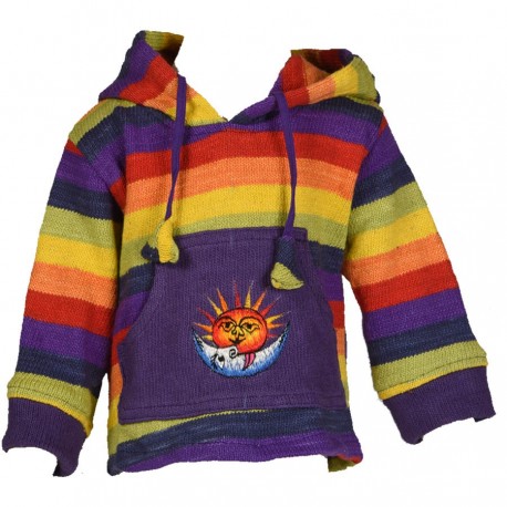 Rainbow sharp hood sweatshirt 2years