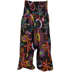 Kid indian cotton marroccan trousers printed black