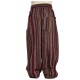 Stripe indian cotton trousers dark red