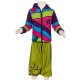 Girl jacket multicolored patchwork flowers lined polar