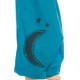 Kid hippy afhan trouser embroidered moon turquoise