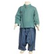 Boy stripe afghan trousers traditional cotton blue