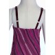 Hippy stripe dress embroidered flower violet