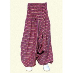 Pantalon afgano chica rayado violeta 12anos