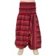 Pantalon afgano chica rayado rojo     12anos