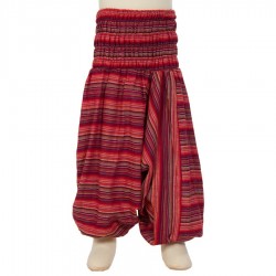 Girl afghan trousers stripe red 6months