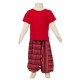Girl Moroccan trousers stripe red   2years