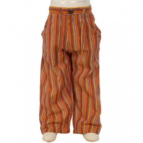 Boy hippy trousers orange lemon