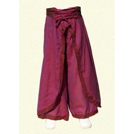 Pantalones nepales princesa india violeta 2-3anos