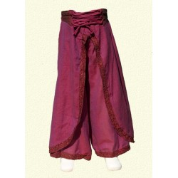 Pantalon népalais ethnique violet 14-15ans