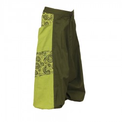 Ethnic girl afghan trousers printed army and lemon    12months