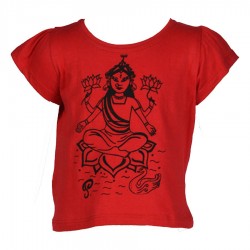 Teeshirt fille babacool Durga rouge