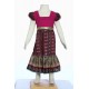Ethnic long dress girl indian cotton pink