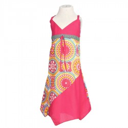 Robe pointue babacool coton indien rose