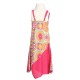 Robe pointue baba cool coton indien rose