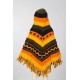 Boy poncho wool hood yellow orange 3-4years G1