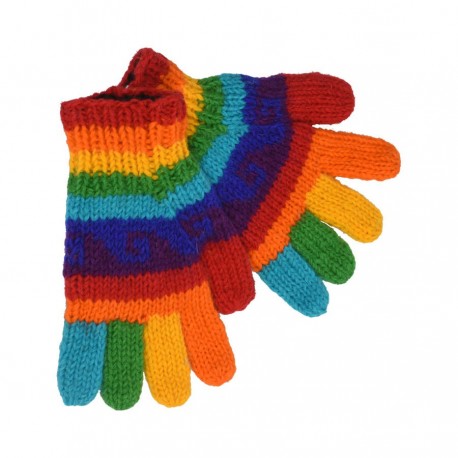 Gants laine enfant rainbow