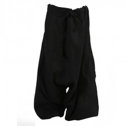 Plain black mixed afghan trousers   12years