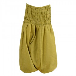 Pantalon afgano chica unido verde limon 3anos